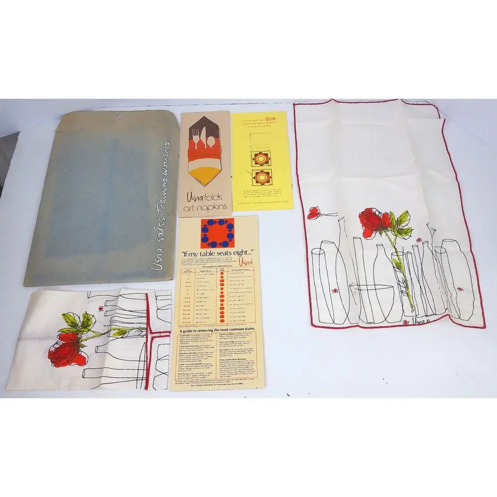 Vtg 70s Vera Neumann Sales Kit Ephemera Booklets Orig Envelope & Unused Napkins